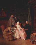 Pietro Longhi Besuch bei einer Dame oil painting reproduction